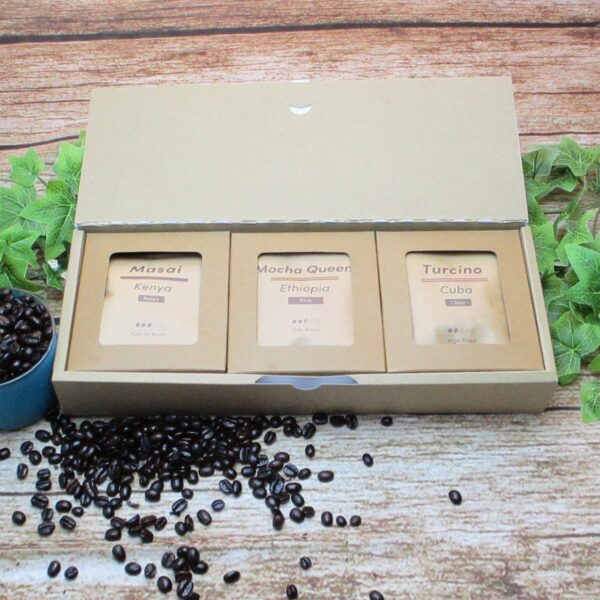 【焙煎豆・挽き豆】コーヒーギフト「メッセンジャー」9袋（3種類×3袋）