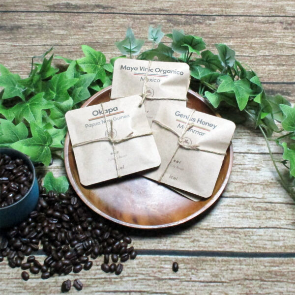 【コーヒー豆/粉】オーガニックコーヒープチギフト バラエティパック 6袋（3種類×2袋）