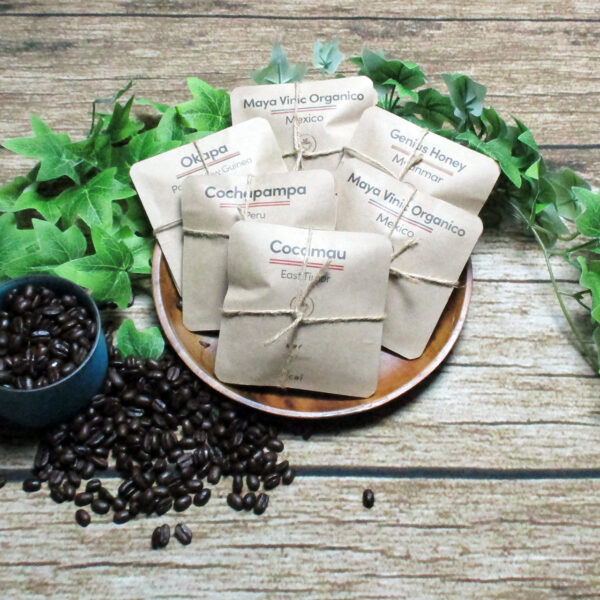 【コーヒー豆/粉】オーガニックコーヒープチギフト バラエティパック 12袋（6種類×2袋）